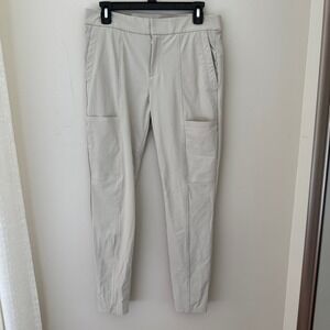 Athleta War‎ Stash Skinny Pant Size 8 Beige Pocket Stretch Casual